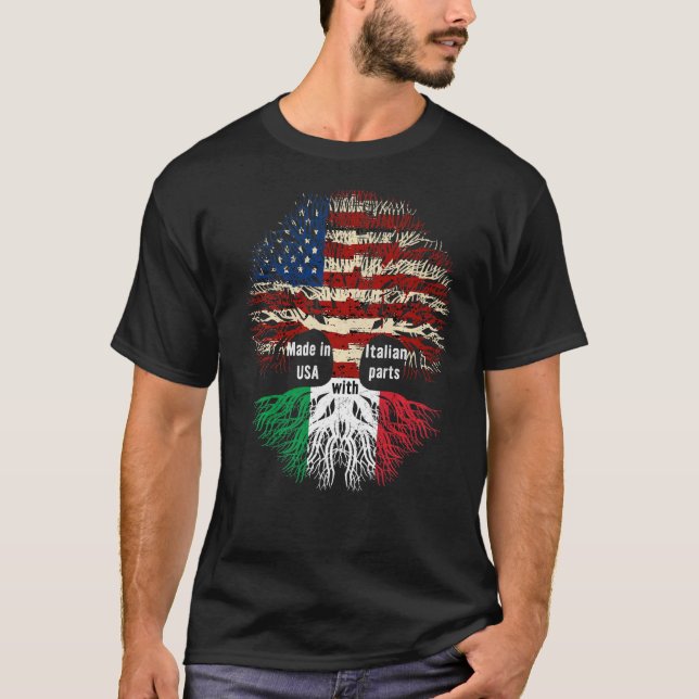 Made in USA mit italienischen Teilen American Fl T-Shirt (Vorderseite)