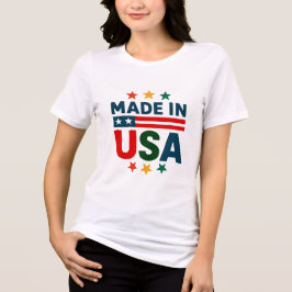 Made in usa patriotische typografische Design Tri-Blend Shirt