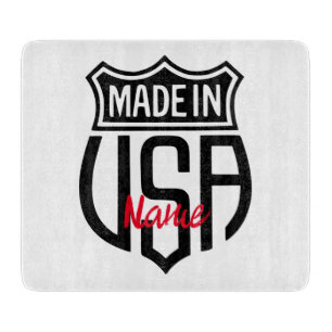 Made in USA Sign Thunder_Cove Beverage Coaster Schneidebrett