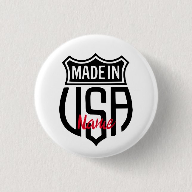 Made in USA Sign Thunder_Cove Button (Vorderseite)