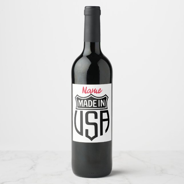 Made in USA Sign Thunder_Cove Weinetikett (Vorderseite)