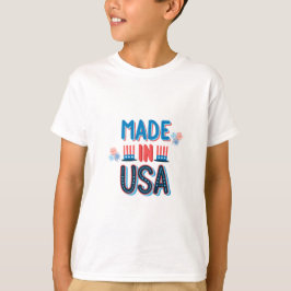 Made in USA Typografie T-Shirt