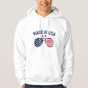Made in USA United Staaten US Flag Sonnenbrille Hoodie