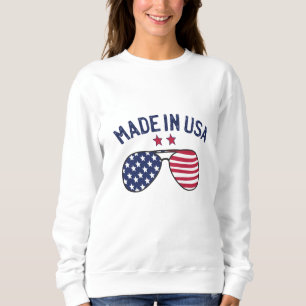 Made in USA United Staaten US Flag Sonnenbrille Sweatshirt