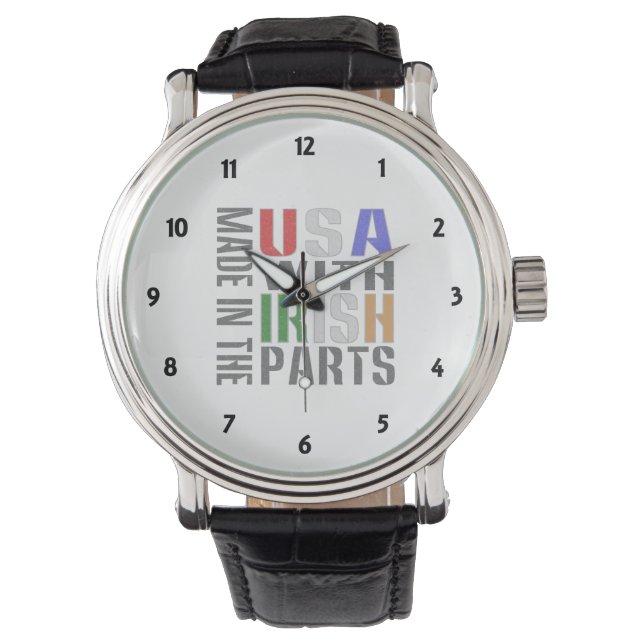 Made in USA with Irish Parts Armbanduhr (Vorderseite)