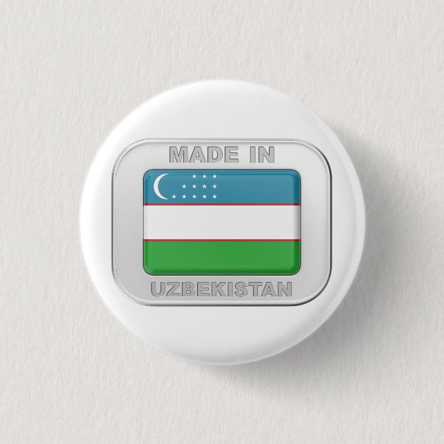 Made in Usbekistan Button (Vorderseite)