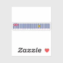Made in Western Australia Barcode Flag Sticker