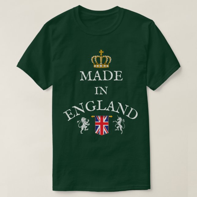MADE N ENGLAND, WOMEN, MEN, ROYAL CROWN FLAG UNITE T-Shirt (Design vorne)
