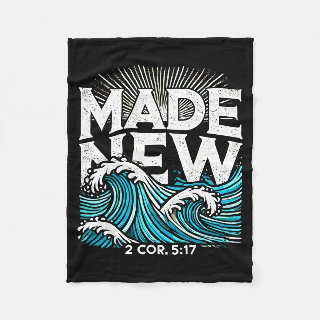 Made New Baptized Baptism  Fleecedecke (Vorderseite)