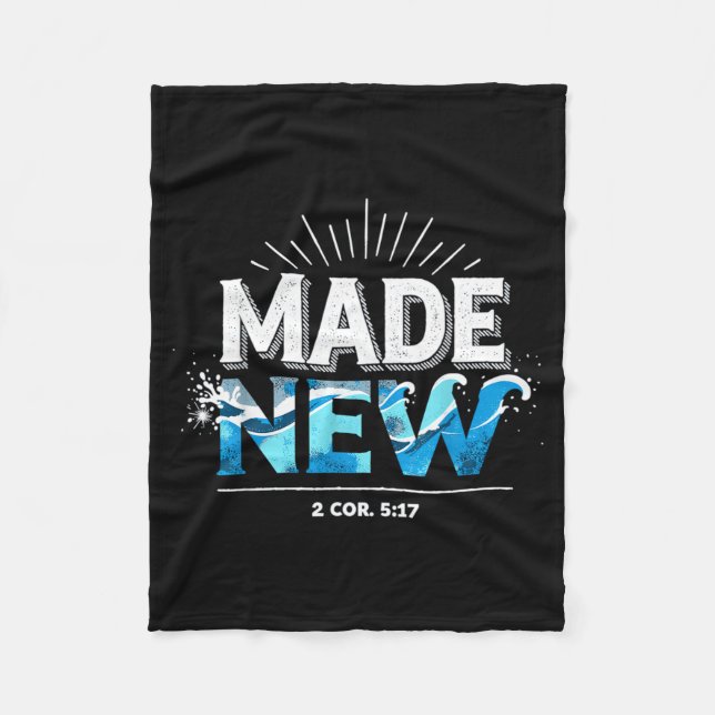 Made New Baptized Baptism  Fleecedecke (Vorderseite)