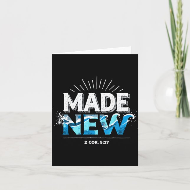 Made New Baptized Baptism  Karte (Vorderseite)