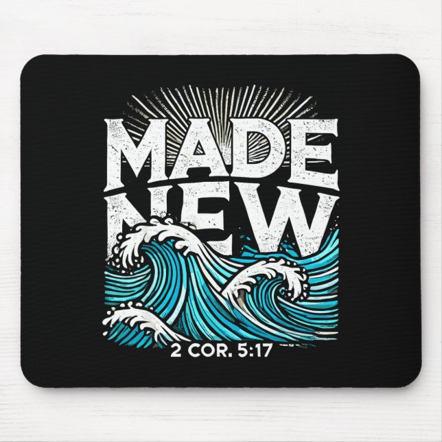Made New Baptized Baptism  Mousepad (Vorne)