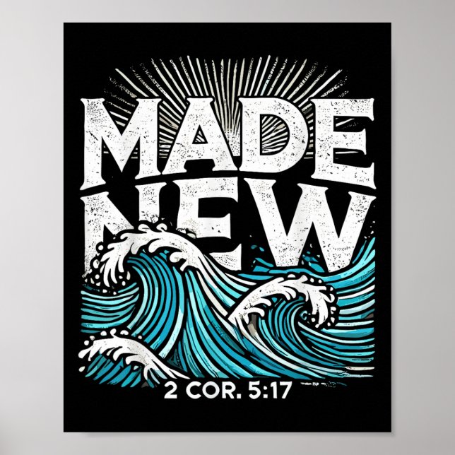 Made New Baptized Baptism  Poster (Vorne)