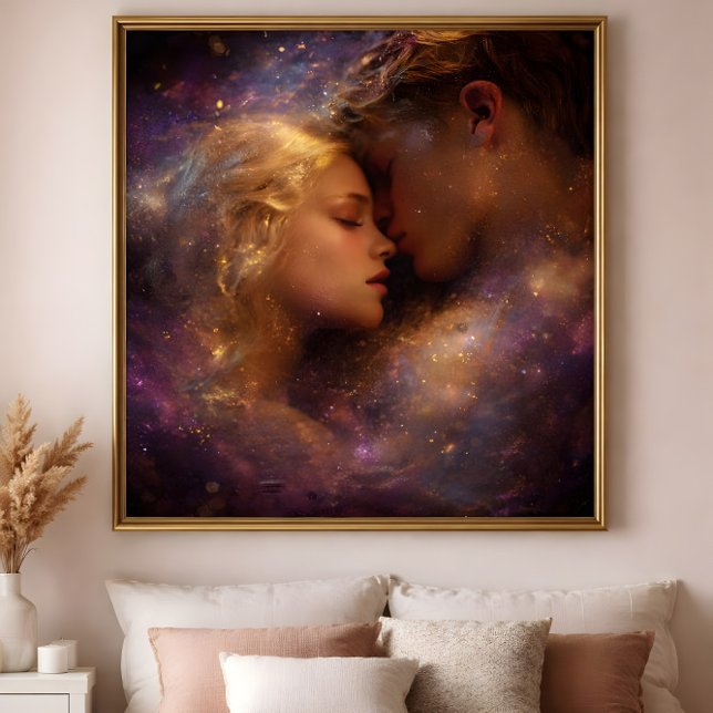 Made of Starlight: A Celestial Love Embrace Poster (Von Creator hochgeladen)