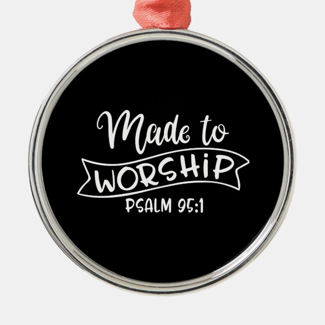 Made To Worship God Is Dope Ornament Aus Metall (Vorne)