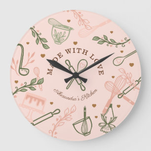 Made with Liebe Baking & Cooking Utensils Küche Große Wanduhr