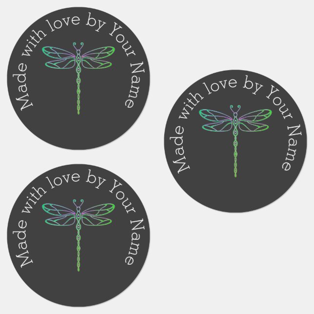Made with Liebe by You Dragonfly Waterproof Etiketten (Gruppe)