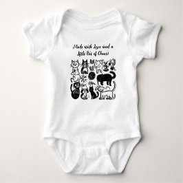 Made with Liebe & Chaos" Funny Baby T - Shirt - Ni