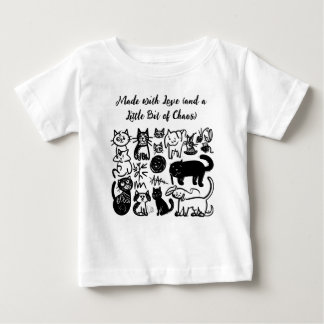 Made with Liebe & Chaos" Funny Baby T - Shirt - Ni