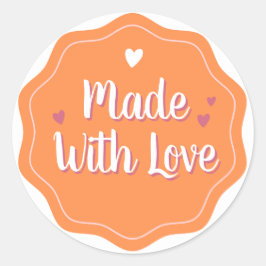 Made with Liebe | Einfache Minimalistische Perfekt Runder Aufkleber
