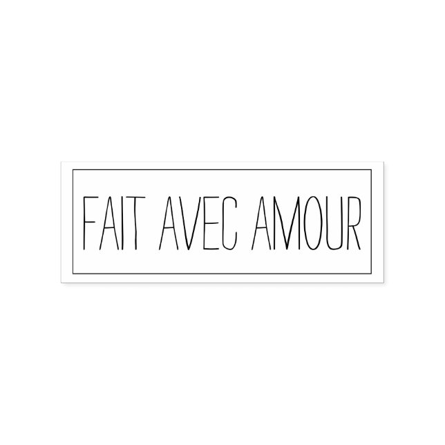 Made with Liebe, Fait avec Amour Gummistempel (Prägung)