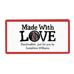 Made with Liebe - Handmade-Geschenkmarke
