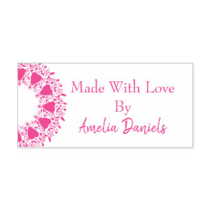 Made with Liebe Heart Wreath Self-Inking Briefmark Permastempel