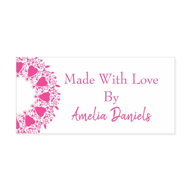 Made with Liebe Heart Wreath Self-Inking Briefmark Permastempel (Design)