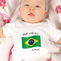 Made with Liebe in Brazil / Brazilian flagge