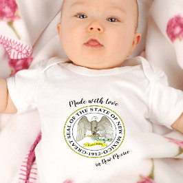 Made with Liebe in New Mexico / Fahne, Staat USA Baby Strampler