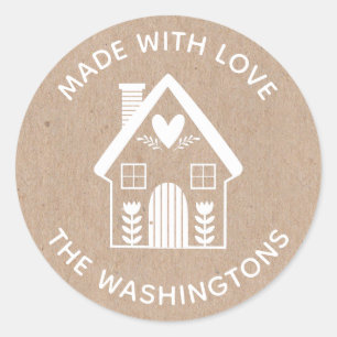 Made with Liebe Kraft Christmas House Sticker