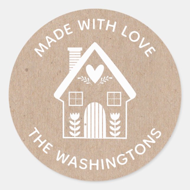 Made with Liebe Kraft Christmas House Sticker (Vorderseite)