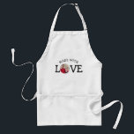Made with Liebe Mother's Day Foto Schürze<br><div class="desc">Fügen Sie Ihr Foto zu diesem niedlichen Muttertagsgeschenk für Mamas, Weihnachten oder andere Familienkochen!</div>