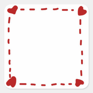 Made with Liebe Quadratischer Aufkleber