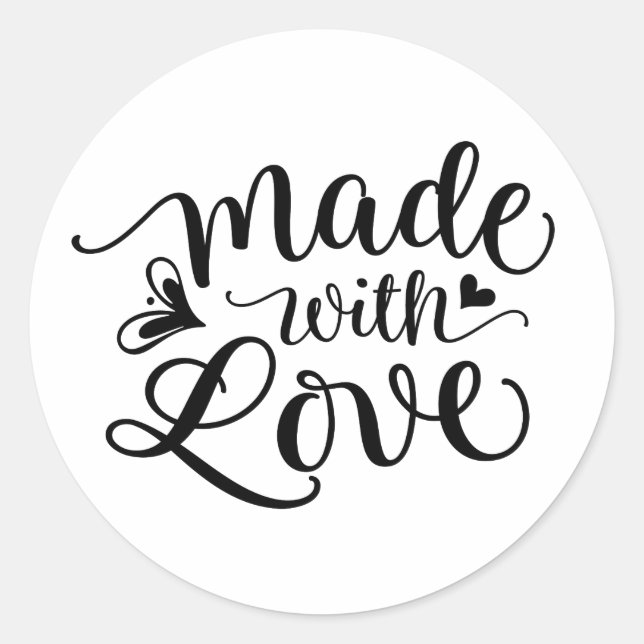 Made with Liebe | Rundaufkleber Runder Aufkleber (Vorderseite)