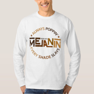 Made with Melanin Black Girl Magic Afro Beauty Bla T-Shirt