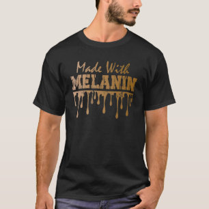 Made with Melanin Black History Monte Afro America T-Shirt