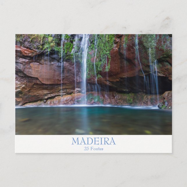 Madeira - 25 Fontes Postkarte mit Text (Vorderseite)