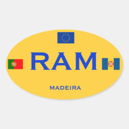 Madeira - Autoaufkleber europäischen Stils Ovaler Aufkleber