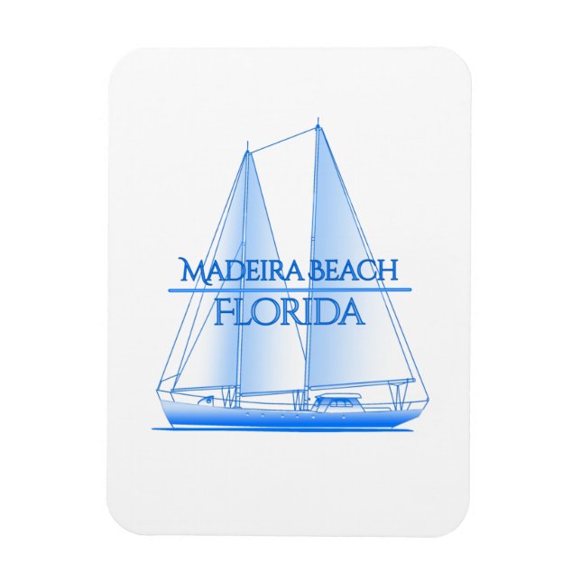 Madeira Beach Coastal Nautical Sailing Magnet (Vertikal)