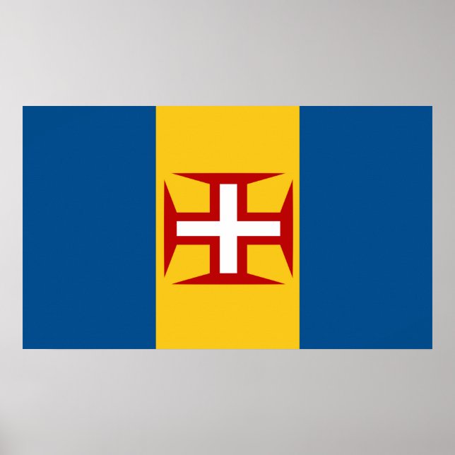 Madeira-Flagge Poster (Vorne)