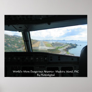 Madeira Island, die gefährlichsten Flughäfen der W Poster