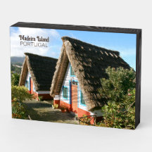 Madeira Island Foto mit typischen Häusern, Portuga