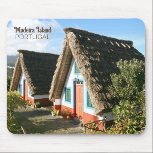 Madeira Island Foto mit typischen Häusern, Portuga Mousepad