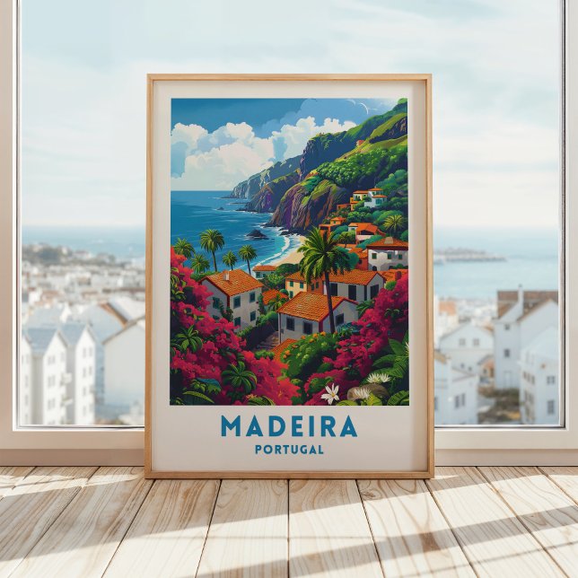 Madeira Island Reiseplakat Portugal Mauer Art Poster (Von Creator hochgeladen)