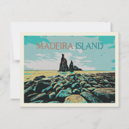 Madeira Island ribeira da Janela Beach, Portugal Postkarte