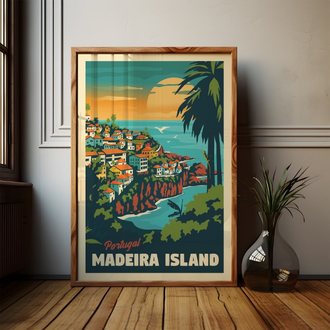 Madeira Island Travel Poster Vintage Wall Art (Von Creator hochgeladen)