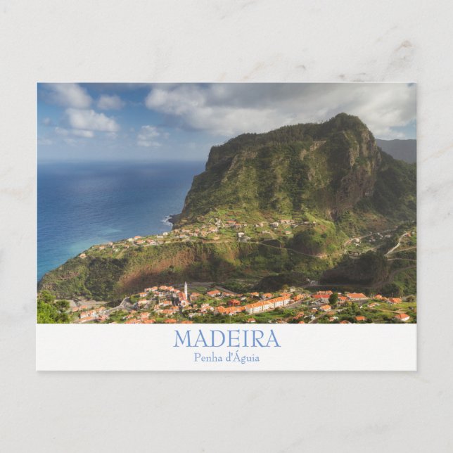 Madeira - Penha d'Aguia Postkarte mit Text (Vorderseite)