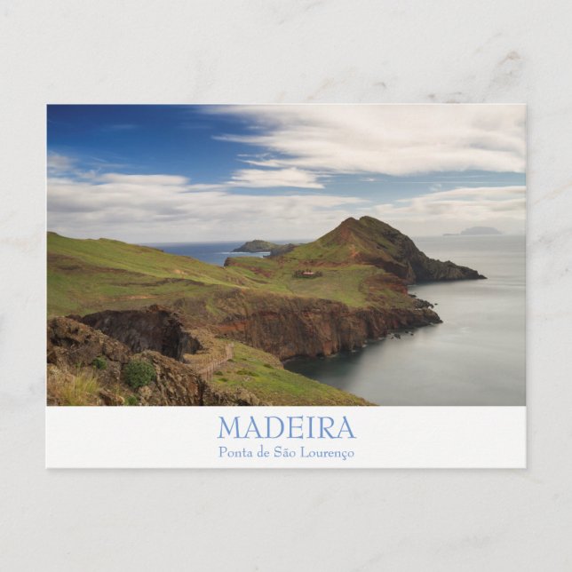 Madeira - Ponta de Sao Lourenco Postkarte mit Text (Vorderseite)