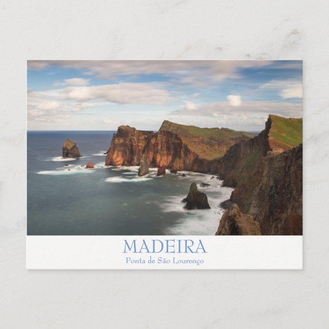 Madeira - Ponta de Sao Lourenco Postkarte mit Text (Vorderseite)